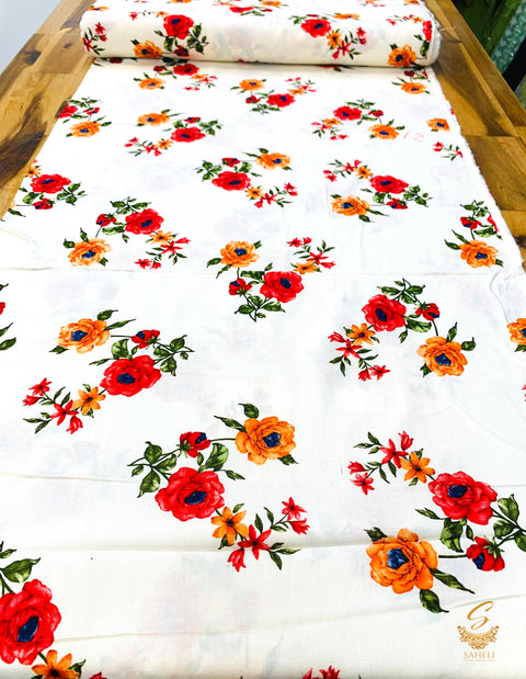 Rayon based Digital Print beautiful soft fabric(Per meter) 116cm width