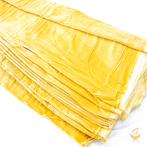 Dark bumblebee gold colour velvet fabric (per meter) 117 cm width