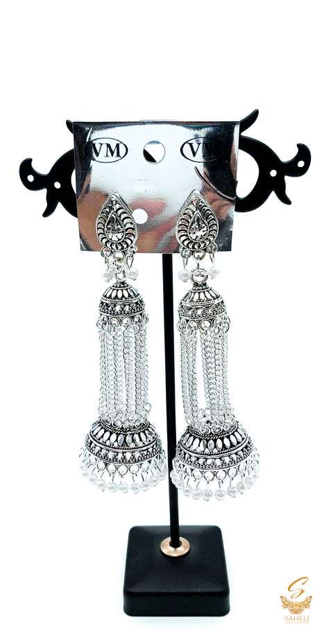 Beautiful Oxidised Jhumka Earrings