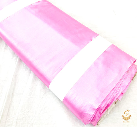 Pink colour japanese satin (per meter) 126cm width