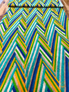 Multi colour beautiful stripe rayon Fabric (per meter) 120cm width