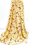 beige colourbeautiful floral print soft fabric multi flared skirts