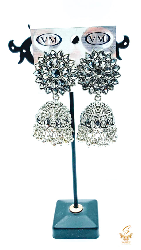 Oxidised Jhumka