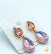 Pastel Pink colour beautiful shiny crystal small earring