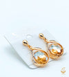 Golden colour beautiful shiny crystal small earring