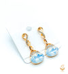Pastel blue colour beautiful shiny crystal small earring