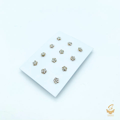 Beautiful shiny jerkan silver stone Nose Pin Each