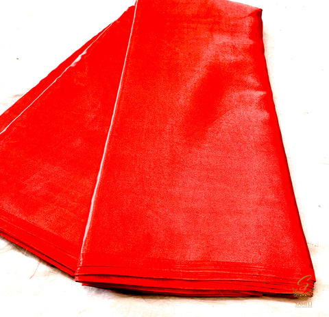 Dark Scarlet colour Satin Silk beautiful soft fabric(Per meter) 112cm width