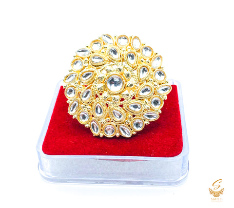 Kundan  stone beautiful adjustable Ring