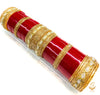 Beautiful Cherry Red Colour Jerkan Kade Bridal Churra