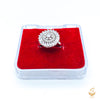 Beautiful shiny crystals silver stone adjustable Ring