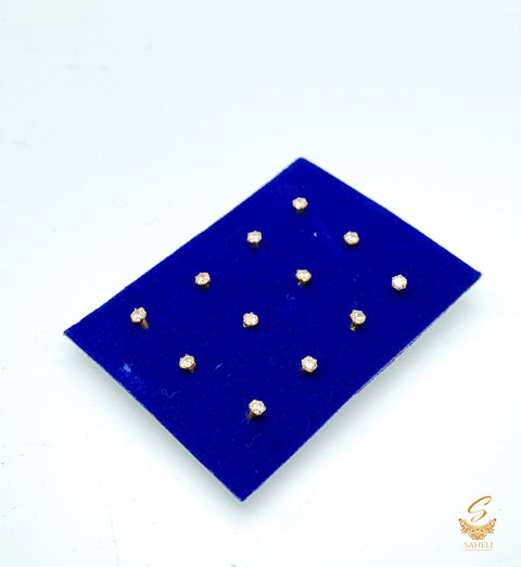 Beautiful shiny jerkan silver stone Nose Pin (Each)