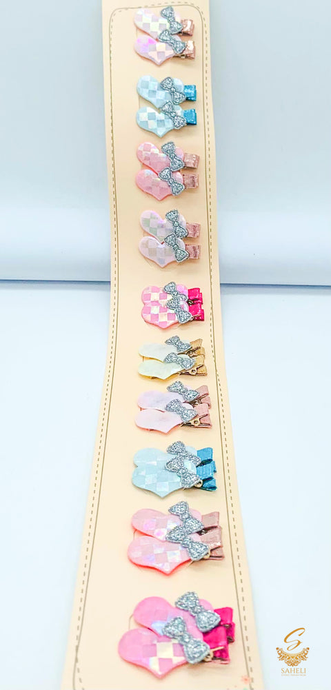 Beautiful Baby clips (price per chart of 10 coloured Pins pair)