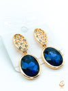 Dark blue colour beautiful shiny crystal small earring