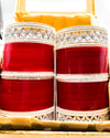 Beautiful Cherry Red Colour American Diamond Kade Bridal Churra