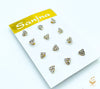 Beautiful shiny jerkan silver stone Nose Pin (Each)
