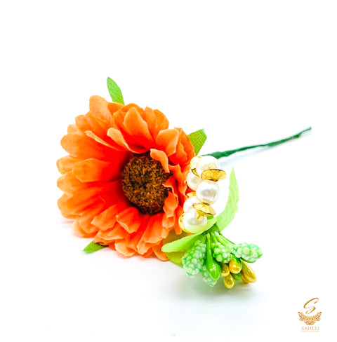 Beautiful Floral Pin with pearls For Hair Styling (Price Per Pin)