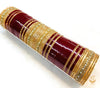 Beautiful Deep Maroon Colour kundan & Pearl Kade Bridal Churra