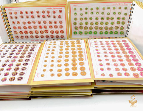 Beautiful Bindi Book 10 Colours 10 page Different design on each Row