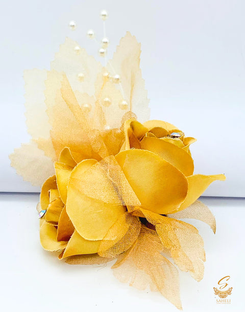 Beautiful coloured Rose with pearls For hair styling (price per Rose)