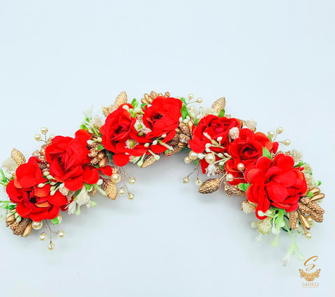 Beautiful Pearl work Floral Gajra