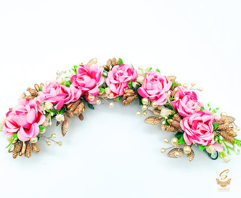 Beautiful Pearl work Floral Gajra