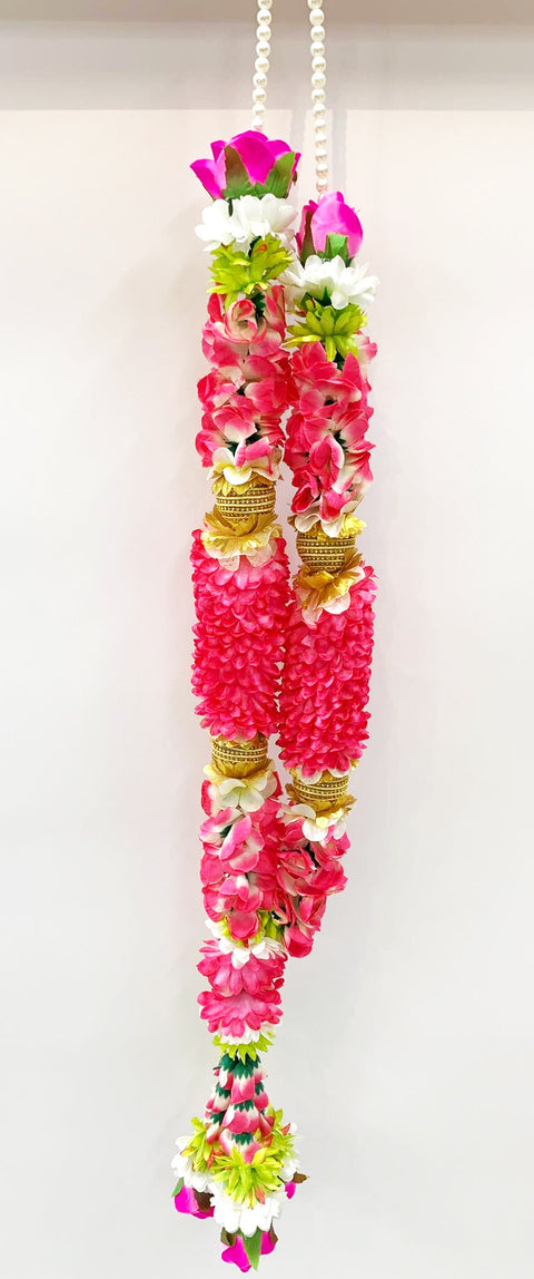 Wedding Garland/ Jaimala, Heavy artificial flowers with Pearl work (Comes in Pair)