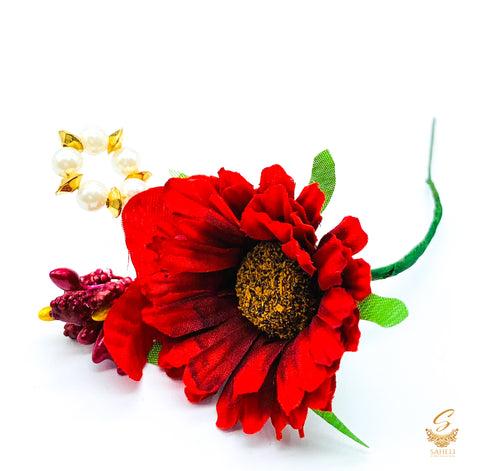 Beautiful Floral Pin with pearls For Hair Styling (Price Per Pin)