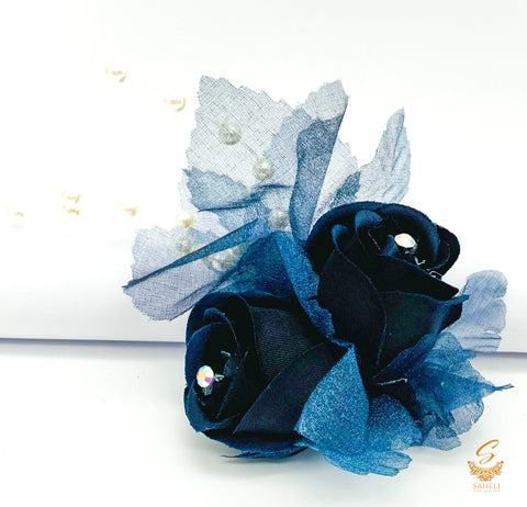Beautiful coloured Rose with pearls For hair styling (price per Rose)
