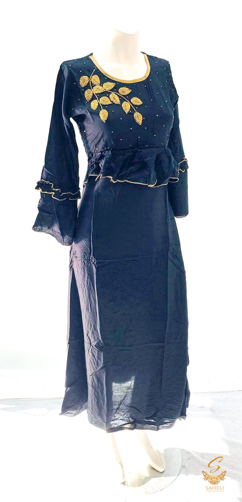 sippy handwork design beautiful flared Rayon Kurti