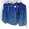Deep Blue colour Men's Regular fit Five Piece Suit