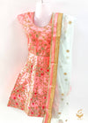 Pink colour silk based heavy embroidery work with stones readymade lehnga & blouse & contrast dupatta lehnga