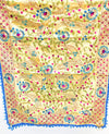 Heavy Work Raw Silk Fabric Handcrafted With Kashmiri Work with pom pom Dupatta