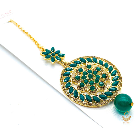Bottle green with golden stone beautiful tikka
