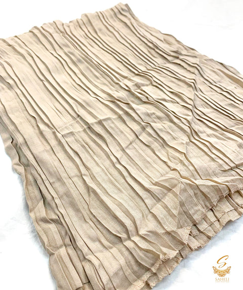 Dusky lite brown  beautiful soft crushed linen fabric hijab