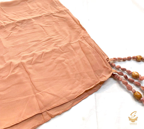 Rosegold colour georgette based beautiful hijab