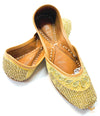 Golden colour golden beaded double cushion beautiful punjabi jutti