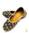 Black colour stone work & beaded moti work beautiful punjabi jutti