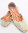 Cream Colour Beautiful Pearls beaded Hand Work Punjabi jutti