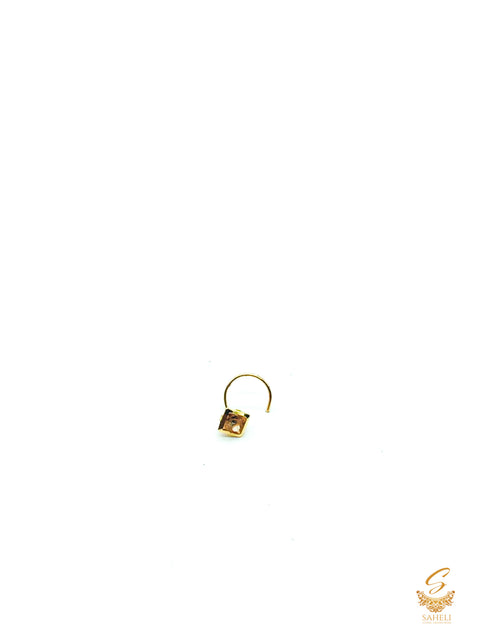 Yellow Stone Nose Ring Pin