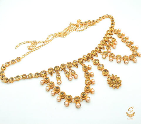 Jerkan stone wth pearls heavy design kamarband