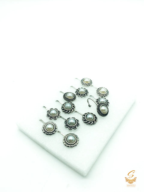 Oxidised Nose Ring Pins Full Pack