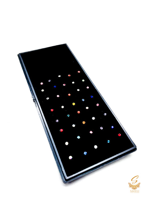 Beautiful Shiny Jerkan Multi Colour Stone Nose Pin (Each)