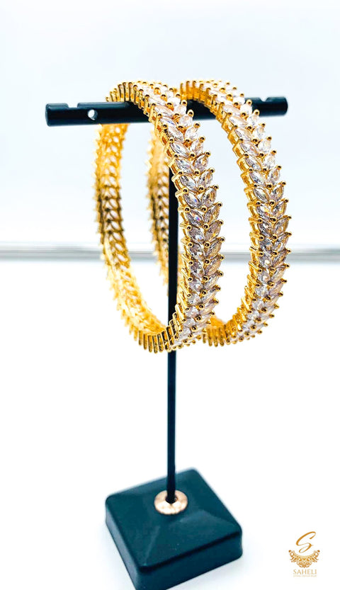 American Diamond Bangles Spark look