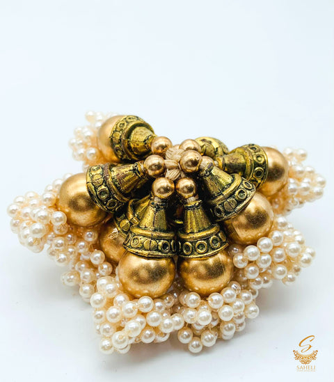 Golden colour Mini size latkan tassel (PER PAIR)