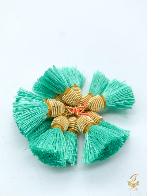 Light Mint Colour Small Latkan For Blouse/Dupatta (PER PAIR)