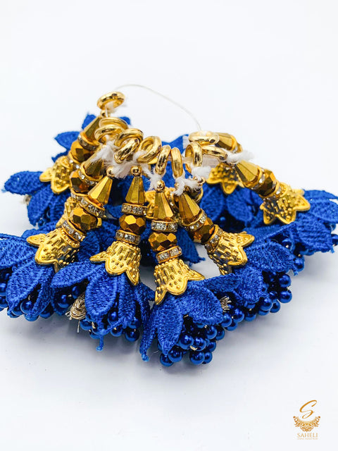 Royal BluePearl Small Size Latkan Tassel (PER PAIR)