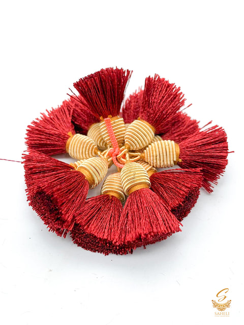 Maroon Colour Small Latkan For Blouse/Dupatta (PER PAIR)