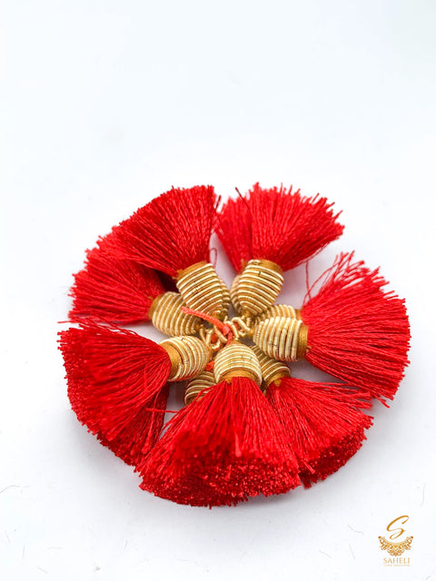 Red Colour Small Latkan For Blouse/Dupatta (PER PAIR)