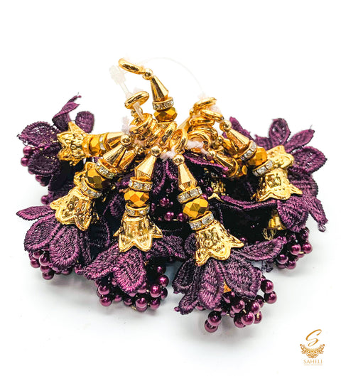 Wine Pearl Small Size Latkan Tassel (PER PAIR)
